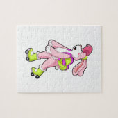 Rabbit with Roller skates Legpuzzel (Horizontaal)
