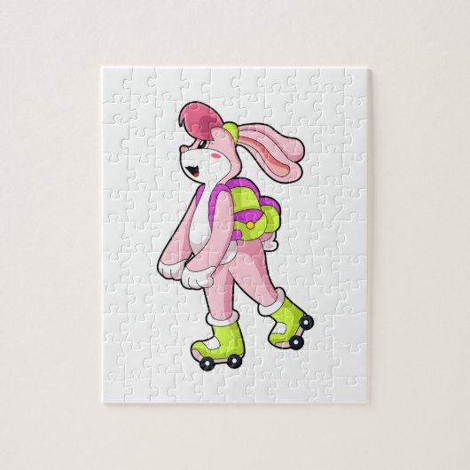Rabbit with Roller skates Legpuzzel (Verticaal)