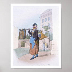 Rabbit Woman uit 'Costume of Great Britain', pub Poster