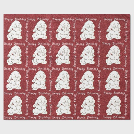 Rabbit Wrapping Paper Cadeaupapier (Vlak)