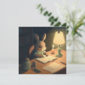 Rabbit Writing at Desk - (Staand voorkant)