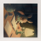 Rabbit Writing at Desk - Legpuzzel (Horizontaal)