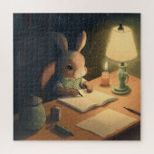 Rabbit Writing at Desk - Legpuzzel (Verticaal)