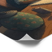 Rabbit Writing at Desk - Poster (Hoek)