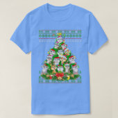 Rabbit Xmas Lighting Tree Santa Rabbit Ugly Christ T-shirt (Design voorkant)