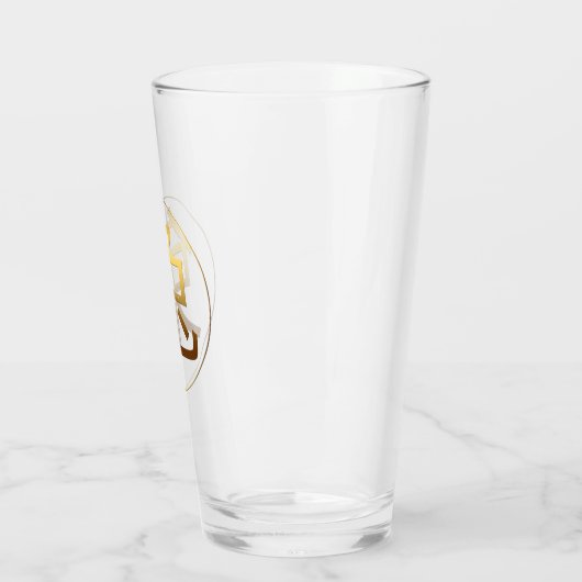 Rabbit Year Gold embossed effect Symbol Glass Cup Glas (Links)