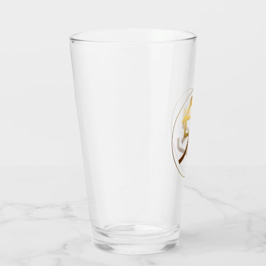 Rabbit Year Gold embossed effect Symbol Glass Cup Glas (Rechts)