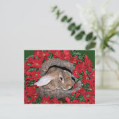 Rabbit yule log briefkaart (Staand voorkant)