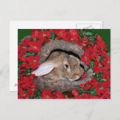 Rabbit yule log briefkaart (Voorkant / Achterkant)