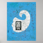 Rabbit ziet een spook Poster muurkunst (Voorkant)