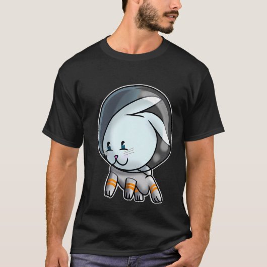 RabbitAstronaut - Konijn Astronaut Roze T-shirt (Voorkant)