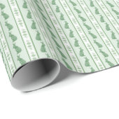 Rabbits and Hydrangeas Wrapping Paper Cadeaupapier (Rol Hoek)
