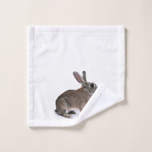 Rabbits Bathroom Towel Set Bad Handdoek (Wasdoekje)