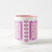 RABBITS- EN HEARTS-Mok Tweekleurige Koffiemok (Center)