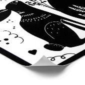 Rabbits Folk Art Block Print Design Post (Hoek)