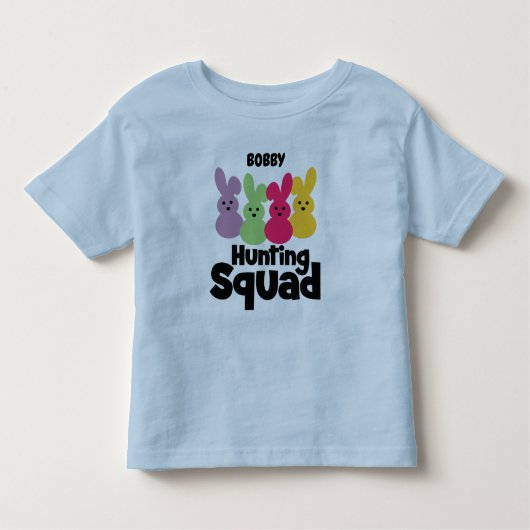 "RABBITS HUNTING SQUAD" PERSONALISEERD TODDLER T-S KINDER SHIRTS (Voorkant)