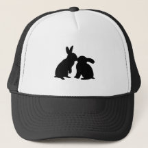 Rabbits Kissens silhouette