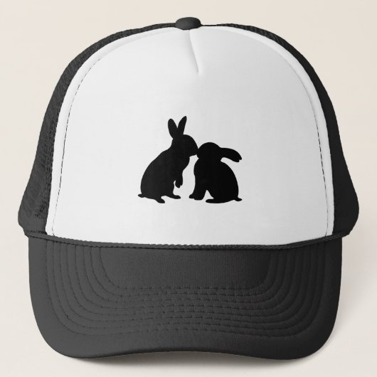 Rabbits Kissens silhouette Trucker Pet (Voorkant)