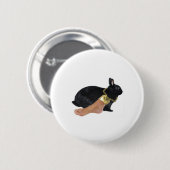 Rabbit's Lucky Human Foot Ronde Button 5,7 Cm (Voorkant /achterkant)