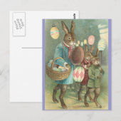 Rabbits Night Out Briefkaart (Voorkant / Achterkant)