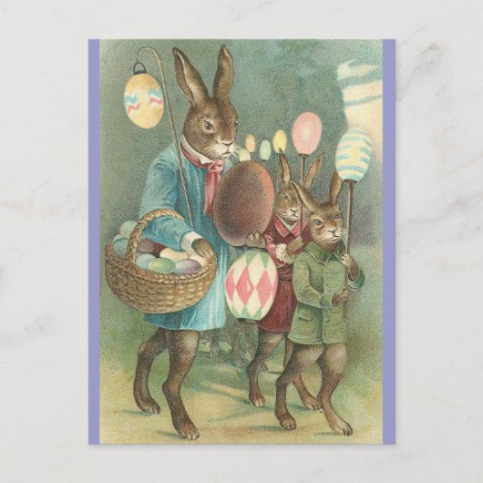 Rabbits Night Out Briefkaart (Voorkant)