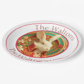 Rabbit's Royal Dress Code Paper Plate Papieren Bordje (Gekanteld)