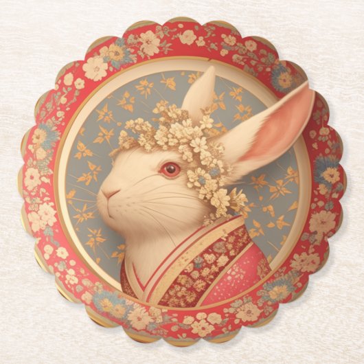 Rabbit's Royal Dress Kartonnen Onderzetters (Voorkant)