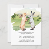 Rabbits Weddenschap Couple Country Garden (Voorkant)