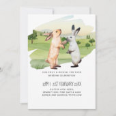 Rabbits Weddenschap Couple Country Garden (Voorkant)