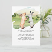 Rabbits Weddenschap Couple Country Garden (Staand voorkant)