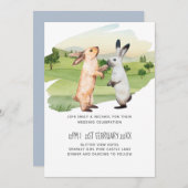 Rabbits Weddenschap Couple Country Garden (Voorkant / Achterkant)