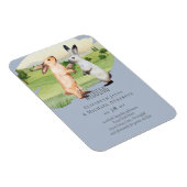 Rabbits Weddenschap Couple Country Garden Magneet (Rechterzijde)