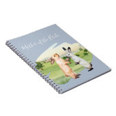 Rabbits Weddenschap Couple Country Garden Notitieboek (Rechterzijde)