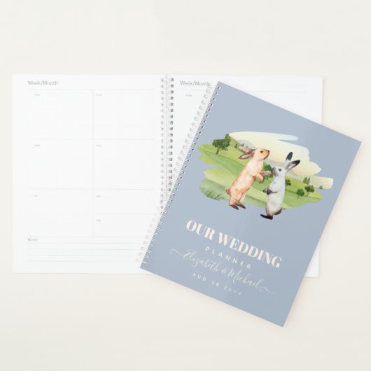 Rabbits Weddenschap Couple Country Garden Planner (Display)