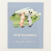Rabbits Weddenschap Couple Country Garden Planner (Voorkant)