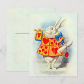 Rabbitt Alice Wonderland ~ Briefkaart / Uitnodigin (Voorkant / Achterkant)
