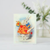 Rabbitt Alice Wonderland ~ Briefkaart / Uitnodigin (Staand voorkant)