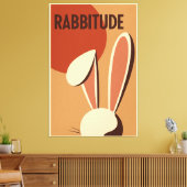 Rabbitude Poster Canvas Afdruk (Insitu (Woonkamer))
