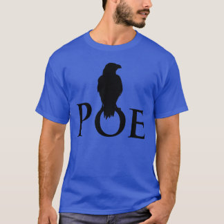 Rabe auf dem Schriftzug POE T-shirt