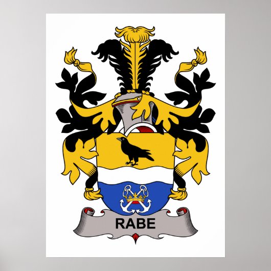 Rabe Family Crest Poster (Voorkant)