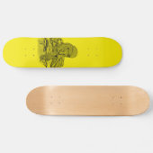 Rabe mit Wolf schwarz gelb Design Persoonlijk Skateboard (Horizontaal)
