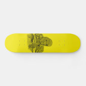 Rabe mit Wolf schwarz gelb Design Persoonlijk Skateboard (Horizontaal)