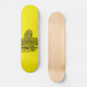 Rabe mit Wolf schwarz gelb Design Persoonlijk Skateboard (Voorkant)