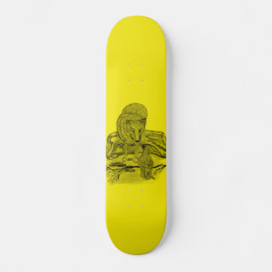 Rabe mit Wolf schwarz gelb Design Persoonlijk Skateboard
