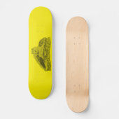 Rabe mit Wolf schwarz gelb Design Skateboard (Voorkant)