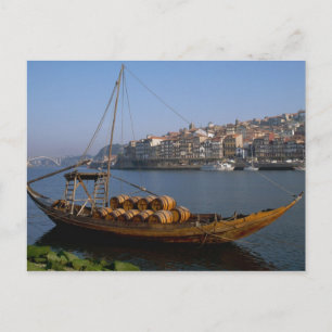Rabelo Boats, Porto, Portugal Briefkaart