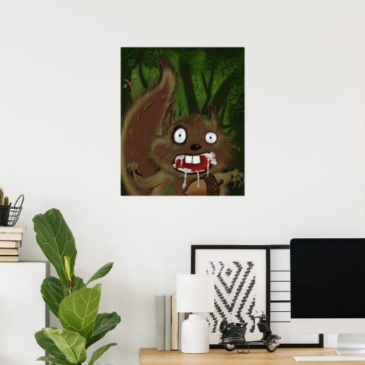 Rabid Squirrel Poster (Thuiskantoor)