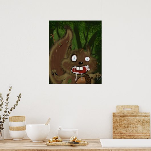 Rabid Squirrel Poster (Keuken)