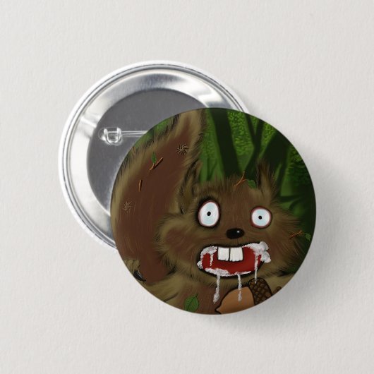 Rabid Squirrel Ronde Button 5,7 Cm (Voorkant /achterkant)