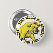 Rabid Yellow Dog Democraat Button (Voorkant /achterkant)